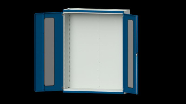 Etablis ANKE, armoire pour charges lourdes, modèle 300, 1485 x 500 x 1950 mm, zone de visualisation en plexiglas, RAL 7035/5010, 620.270