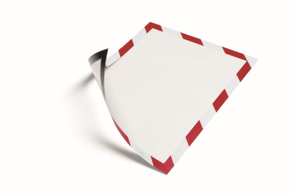 DURABLE Duraframe Magnetic Security A4, rouge/blanc, paquet de 5, 4945132