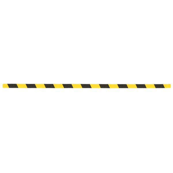 revêtement antidérapant m2, marquages d'avertissement, noir/jaune, bandes individuelles 25x1000mm, UE : 10 pièces, M1WV100252