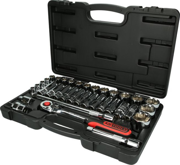 KS Tools Jeu de clés à douilles 1/2" CHROMEplus, 35 pièces, 918.0635