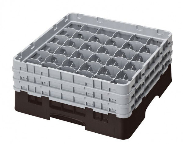 Panier de lavage Cambro 36 compartiments Camrack® 17,4 cm Marron, lot de 3, 36S638167