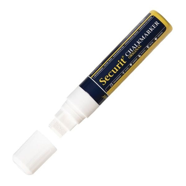 Stylo craie Securit 15mm blanc, P538