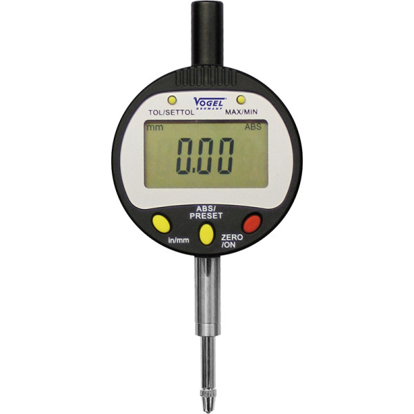 Comparateur numérique Vogel Germany, avec sortie de données USB, 0 - 12,7 mm / 0 - 0,5 pouce, 0,01 mm / 0,0005 pouce, 242060