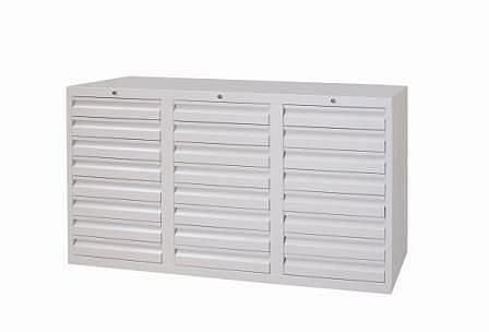 Armoire à tiroirs PAVOY avec guides coulissants, capacité de charge 15 kg, 43446-150-000