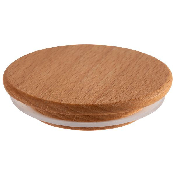 APS 12 couvercles pour bocaux Weck, Ø 7 x 1,5 cm, bois de hêtre, avec joint silicone, contenu : 12 pièces, 82363