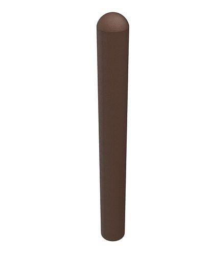 Poteau de barrière Schake, tête hémisphérique Ø 150mm, en matériau recyclé, longueur totale 1500 mm, 280698
