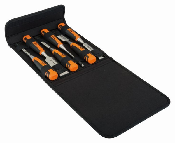 Jeu de burins Bahco 6, 10, 12, 18, 25, 32 mm dans un sac 424P-S6-PP