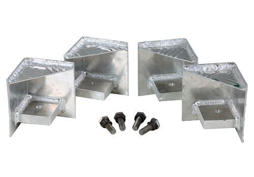 Pieds de palette DENIOS pour caisse de transport en tôle striée en aluminium, UE : 4 pièces, 254-878
