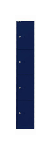 Armoire de bureau Bisley, 1 compartiment, 4 compartiments, bleu oxford, CLK184639