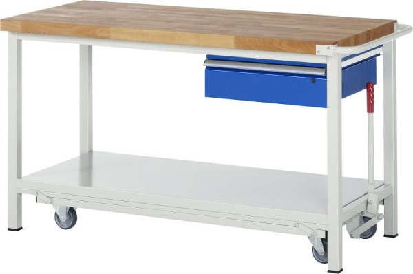 Etabli RAU avec châssis abaissable série 8000, 1 x tiroir, 1500x880x700 mm, 05-8001A6-157B4F.11