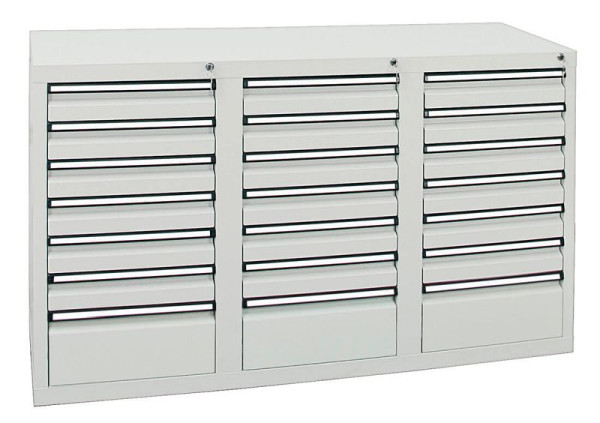 armoire à tiroirs émoussés série STS 410, RAL 7035/7035, 21 tiroirs (18x100, 3x200 mm), 7103207