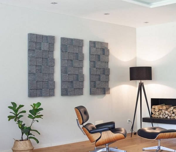 Absorbeur sonore tridimensionnel Silenti "Cube Level M", gris clair, 92742515041