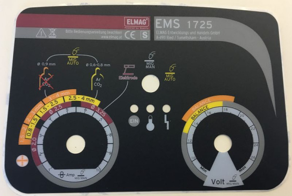 Film frontal ELMAG pour EMS 1725 (n° 17), 9505750