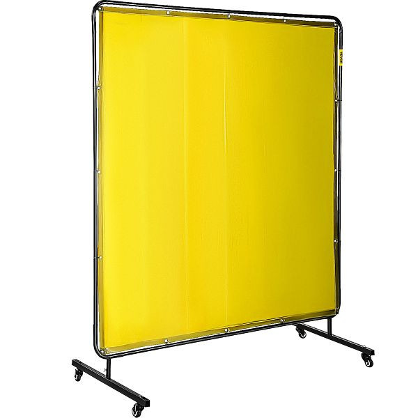 VEVOR Rideau de soudage en vinyle avec cadre 6 x 6 (jaune), GBHJCL6X6DKJHS001V0