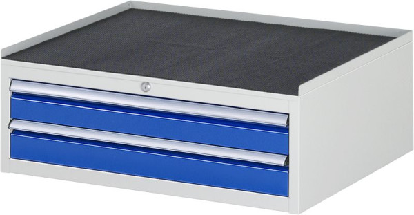 Armoire à tiroirs RAU série 7000, L770xP650xH285mm, tiroirs : 2xH90mm, support métallique avec bord roulant sur 3 côtés et tapis antidérapant, 03-XL1.3A-MT.11