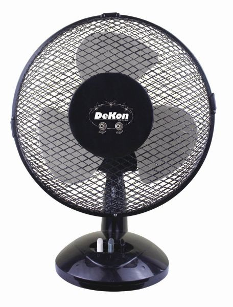 Ventilateur de table DeKon Stratos, noir, environ 23 cm, W 236