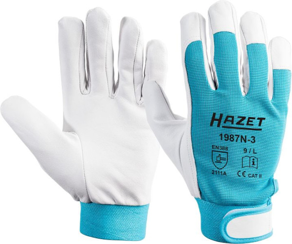 Gants de travail Hazet, cuir véritable, 1987N-3