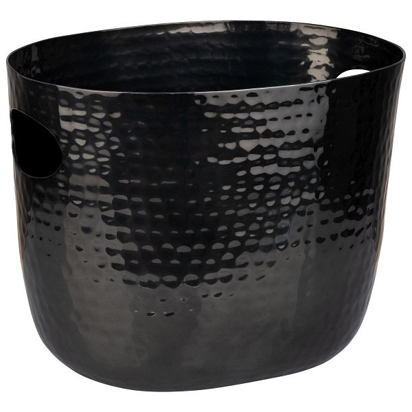 Refroidisseur à vin/champagne APS, 25,5 x 19 x 20 cm, aluminium, aspect bronze, surface martelée, avec 2 ouvertures latérales, 3,9 litres, 36109