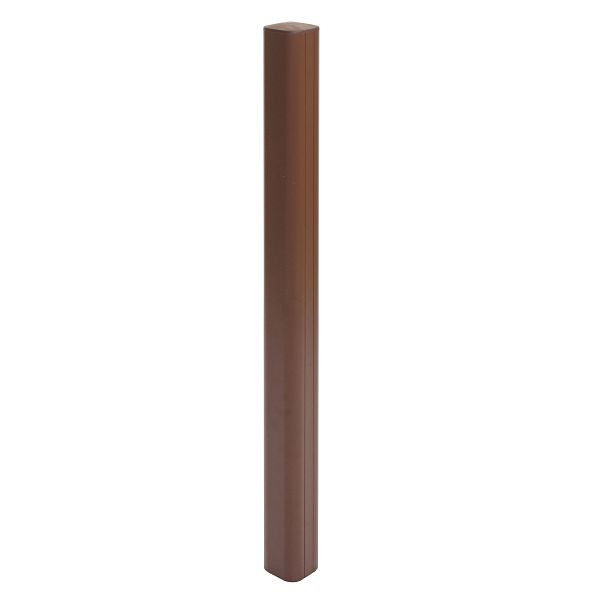Poteau alu Mendler Clôture Sarthe WPC, poteau pilier, système enfichable, 98cm, marron, 76250