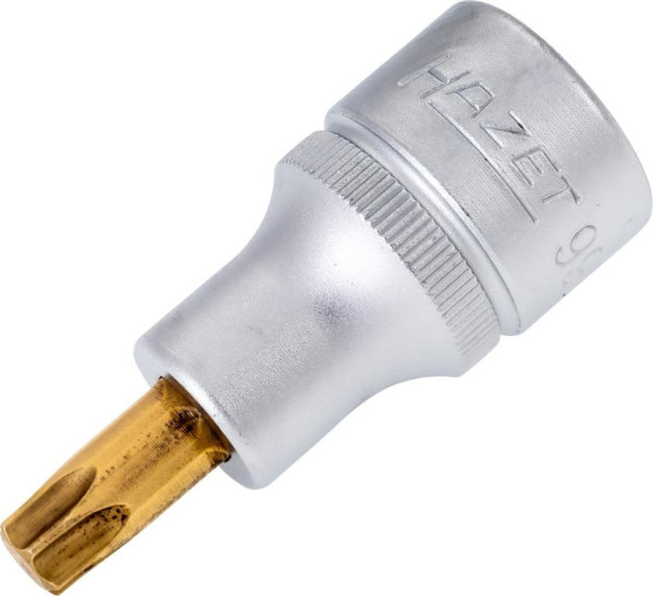 Douille tournevis Hazet TORX®, carré creux 12,5 mm, profil intérieur TORX®, T45, version courte avec moletage, 992-T45
