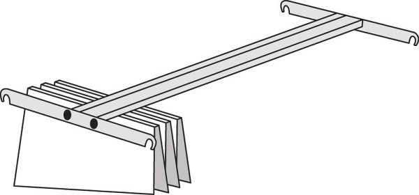 Rail d'agrafeuse pendulaire Kerkmann Progress 500, L 960 x P 400 mm, galvanisé, 59542600