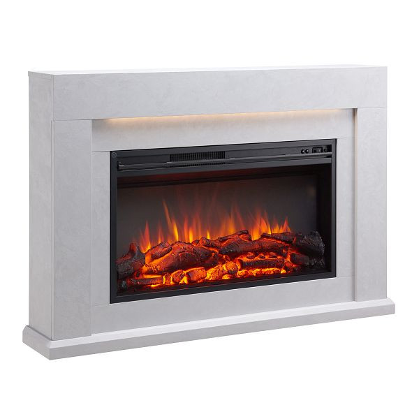 Cheminée électrique BALDERIA Xerxes, 2000 W, gris béton, EF380A-MT380B-CG