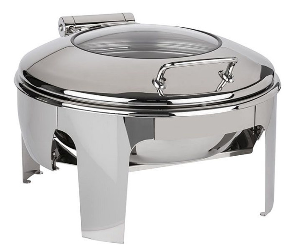 Chafing Dish APS rond, 46 x 50 cm, hauteur : 30 cm, inox, - EASY INDUCTION -, 1 cadre, 1 bassine d'eau, 12324
