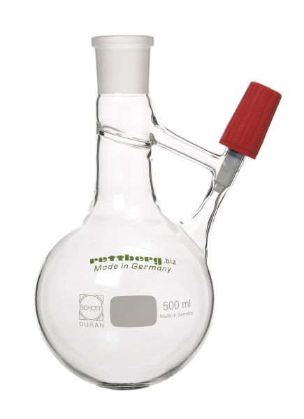 Flacon Rettberg Schlenk selon Strauss, 1000 ml, avec valve Produran 0 - 4 mm, verre borosilicaté 3.3, 107000104