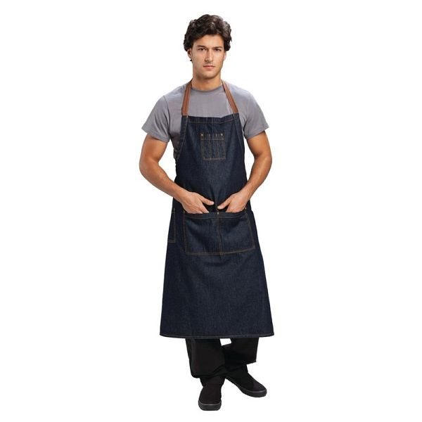 Tablier à bavette Chef Works Urban Memphis indigo, B341
