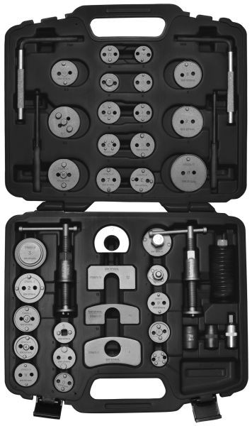 Outil d'inversion de piston de frein en acier SW, 43 pièces, 01467L