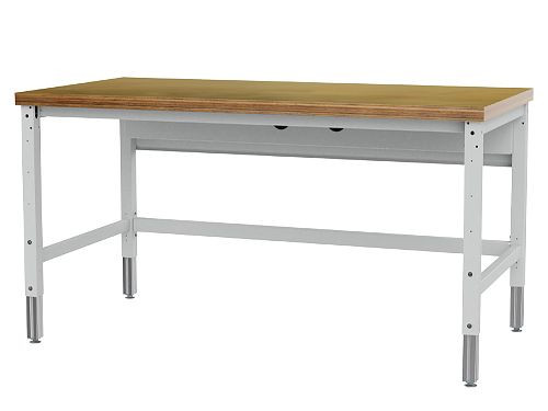 Table d'emballage confort Bedrunka+Hirth, table de base, réglage par manivelle, dimensions : 1500 x 900 mm, matériau du plan de travail : hêtre multiplex, PT4150KU90B