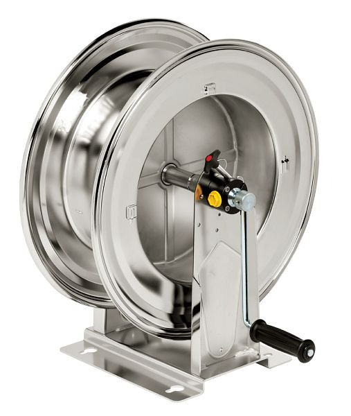 Enrouleur de tuyau Ebinger HM 610, tuyau max 45m - 20mm OD, boîtier en acier inoxydable, 20bar / 90 ° C (eau-air comprimé), 8.614.100