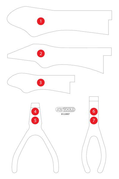 KS Tools Insert en mousse vide pour 812.0007, 812.0007-97