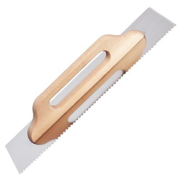 Truelle spéciale Karl Dahm, manche en bois, dents 4x3 mm, largeur 500 mm, 11661