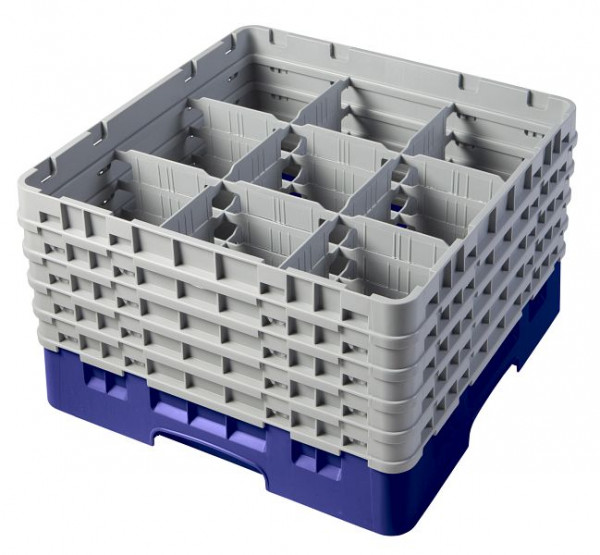 Panier de lavage Cambro 9 compartiments Camrack® 25,8 cm bleu marine, SU: 2 pièces, 9S958186