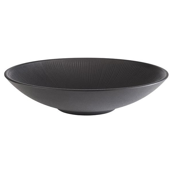 Bol APS -NERO-, Ø 30 cm, hauteur : 7 cm, mélamine, noir, 2,2 litres, 85062