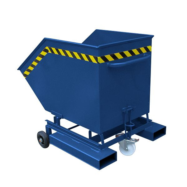 Fourgon industriel Eichinger avec roues et vide-poches, 300 kg, 375 litres, bleu gentiane, 20410600000097