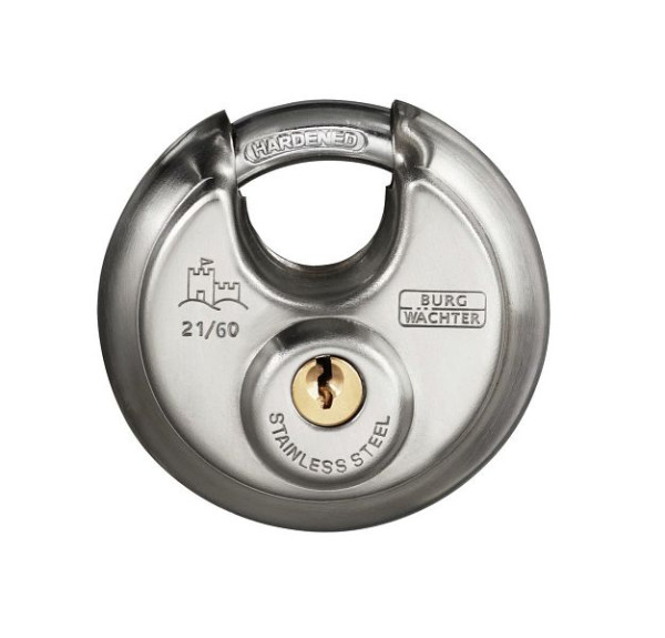 Cadenas à cylindre BURG-WÄCHTER 21 60, 2 x clés, HxLxP (extérieur) : 60,5 x 60,7 x 26,5 mm, UE : 10 pièces, 37750