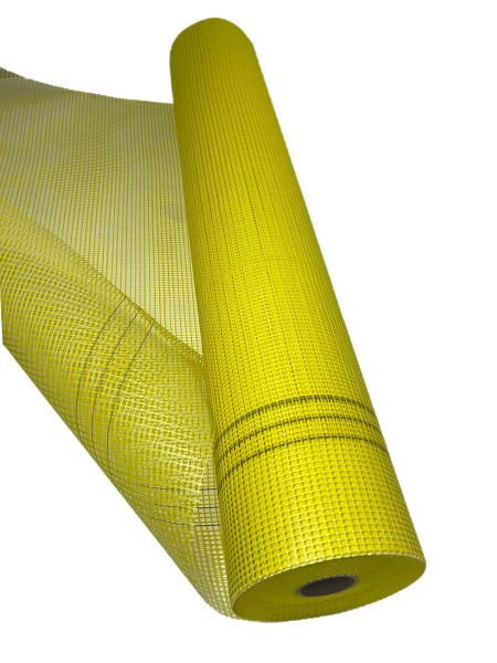 Tissu de renforcement VaGo-Tools tissu en fibre de verre 165g/m² jaune 4x4mm 3 rouleaux, PU: 150m², AG-165g-G-4*4-3 rouleaux_vx