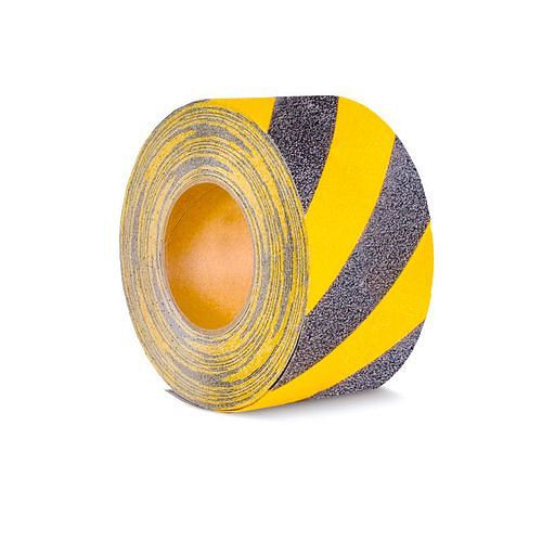 Revêtement antidérapant Moravia, Basic, noir/jaune, rouleau 75 mm x 18,3 m, 264432