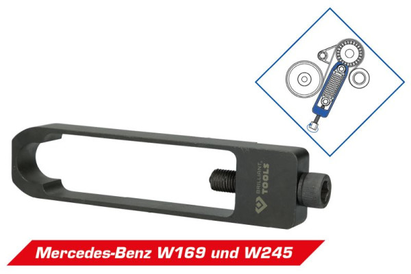 Élément tendeur de courroie trapézoïdale Brilliant Tools pour Mercedes-Benz W169 et W245, BT571016