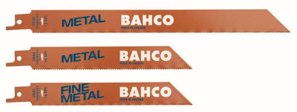 Jeu de lames de scie alternative en métal Bahco (comprend 3940-150-14-ST, 3940-150-18-ST, 3940-150-24-ST, 3940-228-18-ST, 3940-228-14-ST), 3940 -METAL-SET-5P