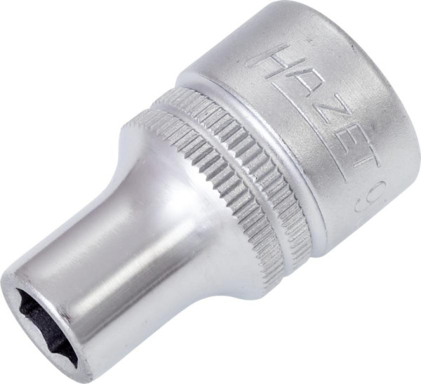 Clé à douille Hazet, hexagonale, carré creux 12,5 mm (1/2 pouce), profil de traction hexagonal externe, 8 mm, 900-8