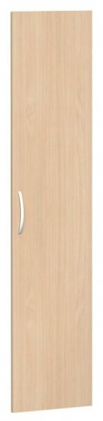 porte battante geramöbel pour largeur d'armoire 400 mm, utilisable à gauche ou à droite, avec amortisseur de porte, non verrouillable, 5 hauteurs de classeurs, hêtre, S-345700-B