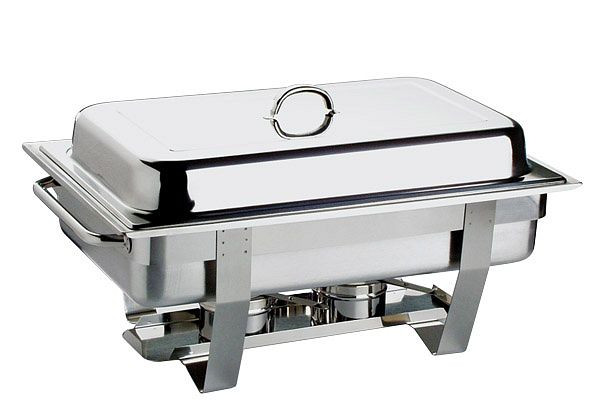 Chafing Dish APS -CHEF-, 61 x 31 cm, hauteur : 30 cm, 9 litres, acier inoxydable, 1 cadre, 1 bassine d'eau, 11675