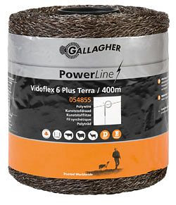 Toron plastique Gallagher Vidoflex 6 PowerLine 400 m terre, 054855
