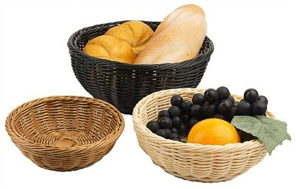 Panier en poly Contacto, rond 25 cm, noir, 4783/257