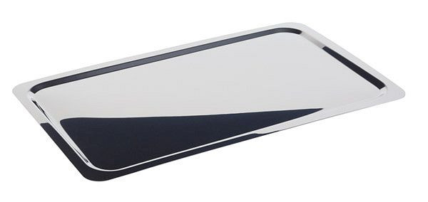 Plateau APS GN 1/1 -PROFI-LINE-, 53 x 32,5 cm, hauteur : 1 cm, acier inoxydable 18/10 poli, lisse, bord étroit, épaisseur du matériau 0,8 mm, 11110