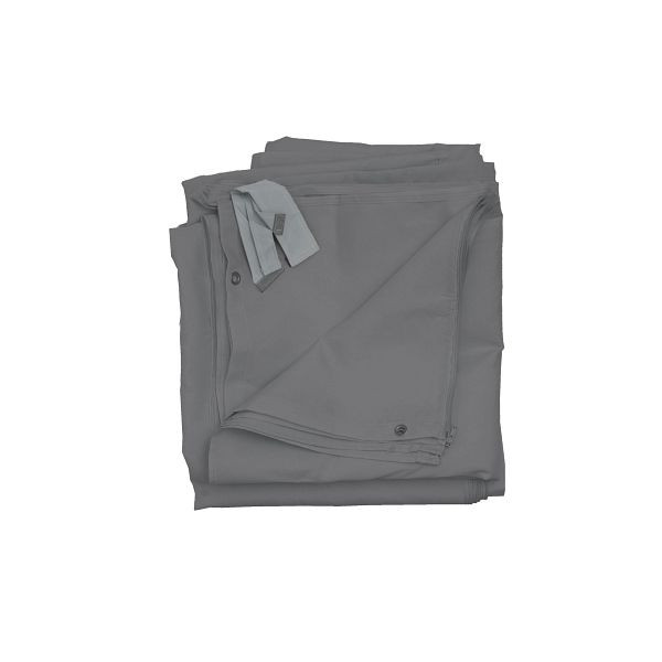 Mendler set de 4 parois latérales pour pergola Cadiz, pavillon de rechange paroi latérale 4x3m, polyester, gris, 81707