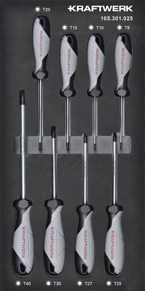 Tournevis Kraftwerk BASIC LINE EVA TX 8 pcs. Insert 20x40, 105.301.025
